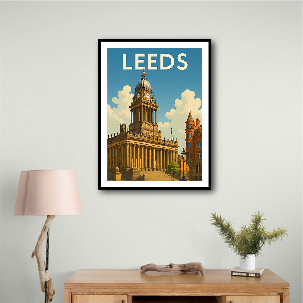 Leeds Travel Poster Wall Art