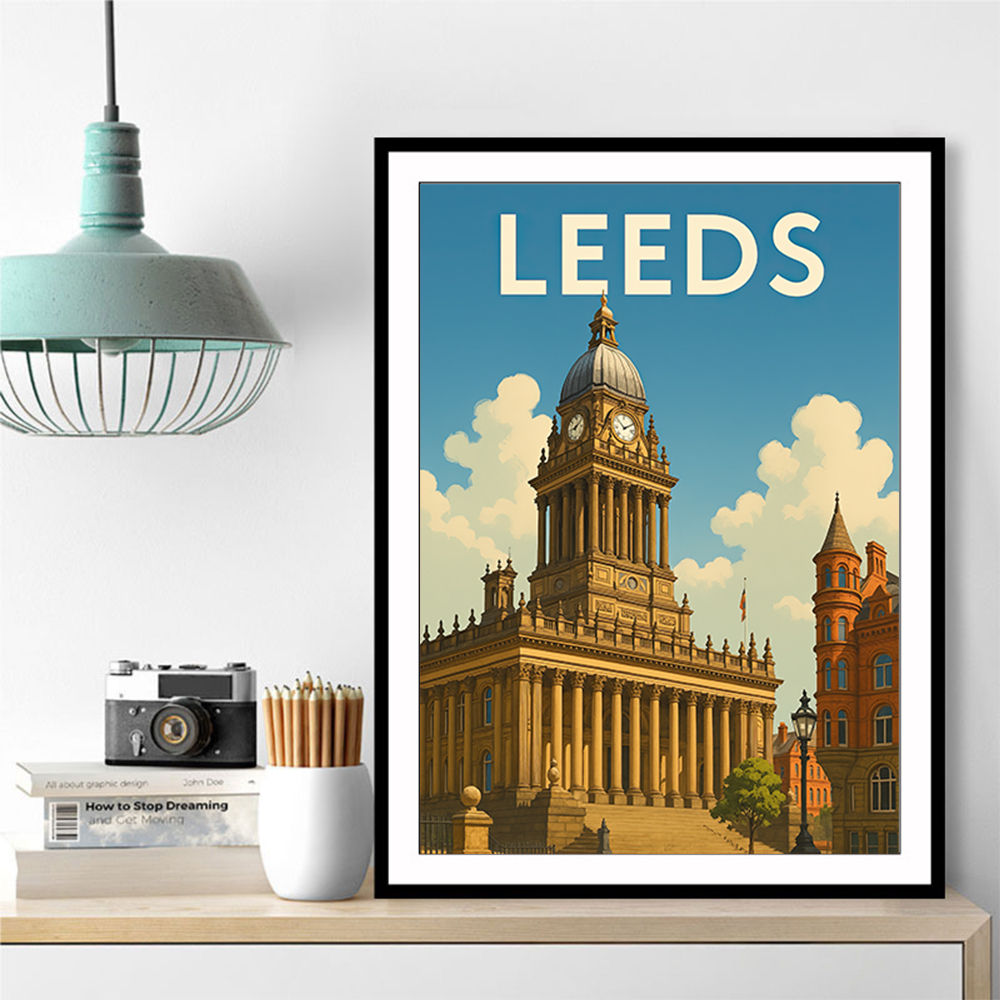 Leeds Travel Poster Wall Art