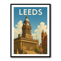 Leeds Travel Poster Wall Art