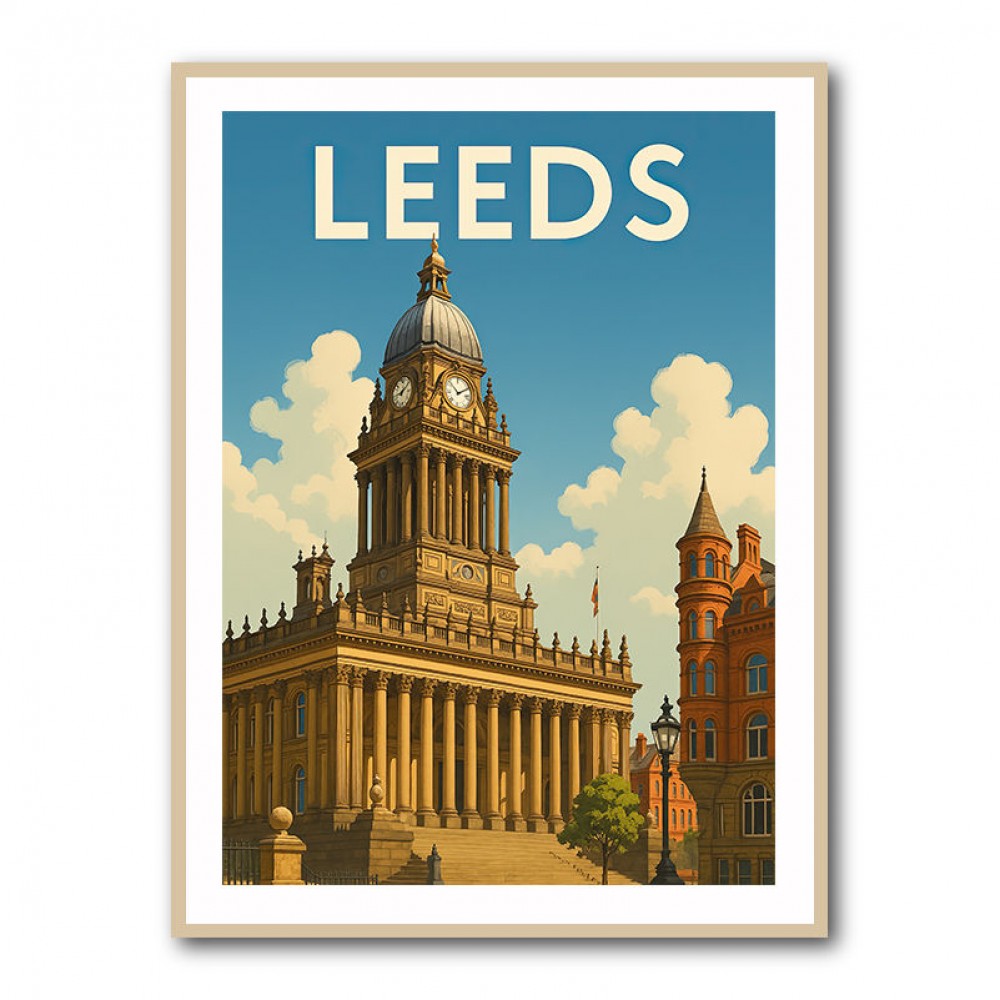 Leeds Travel Poster Wall Art
