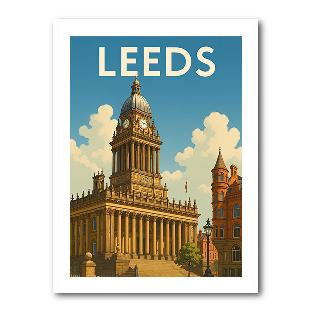 Leeds Travel Poster Wall Art