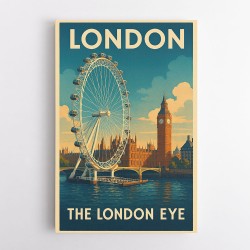 London Eye Travel Poster Wall Art