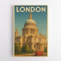 London Travel Poster St. Pauls Cathedral Wall Art