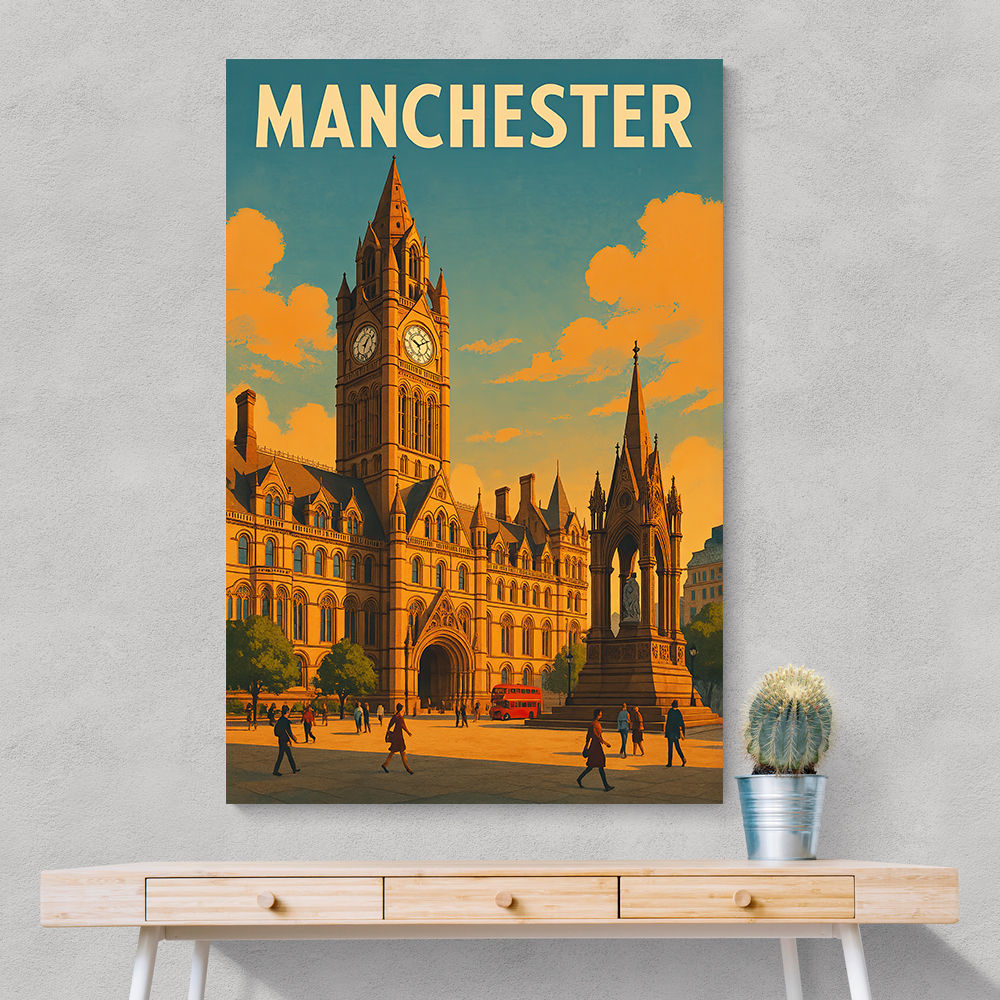 Manchester Travel Poster Wall Art