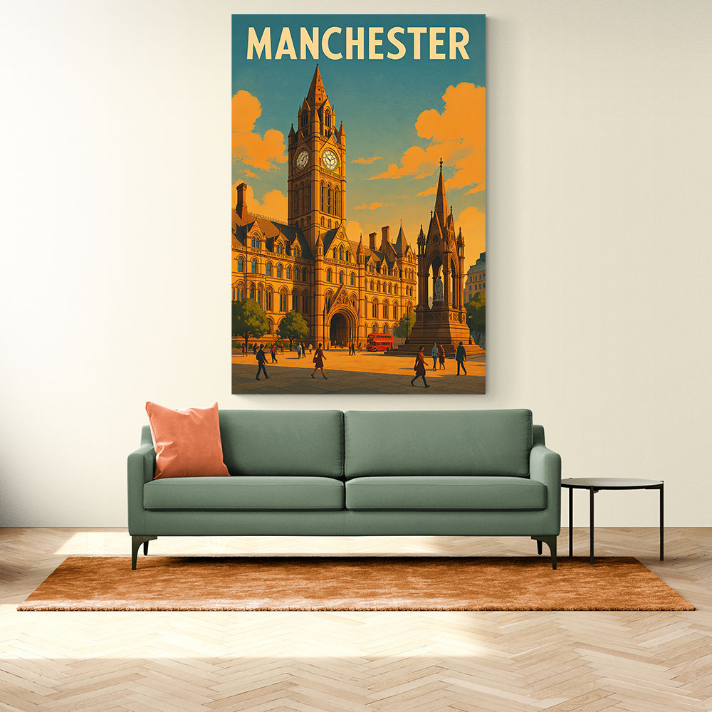 Manchester Travel Poster Wall Art