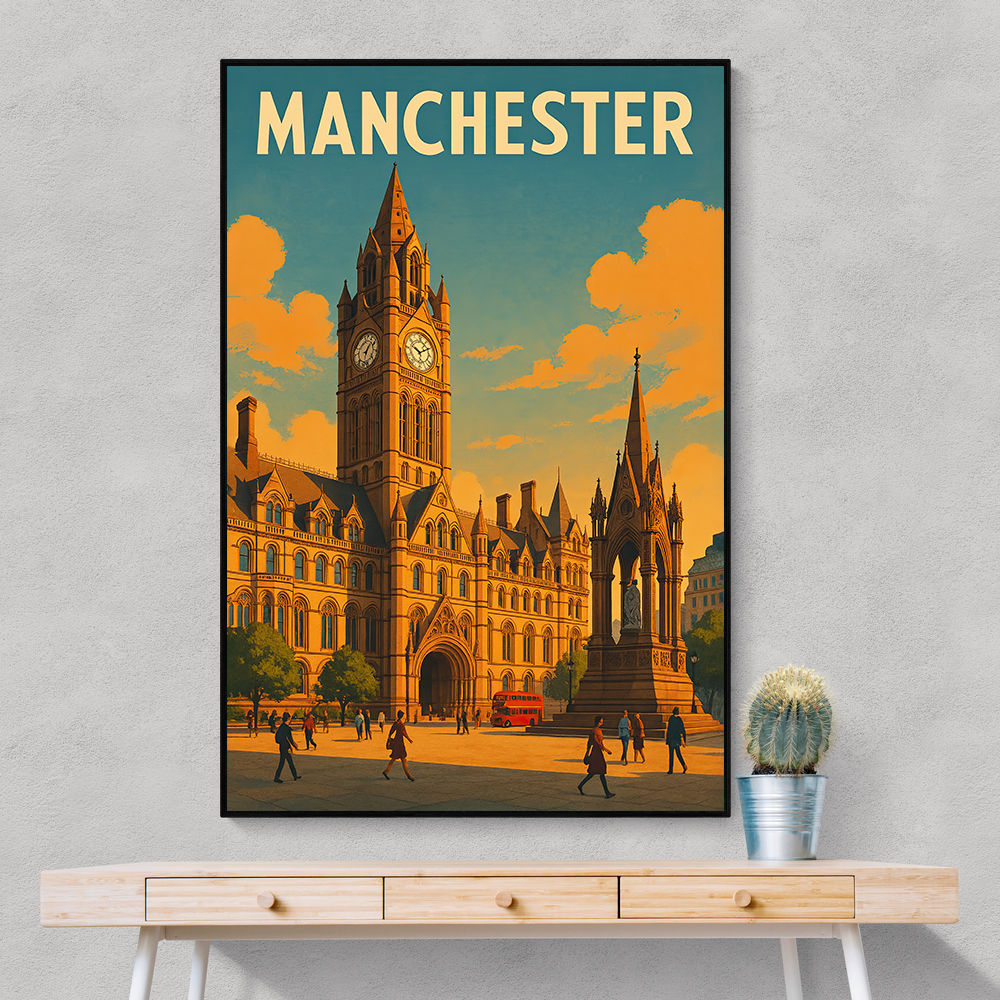 Manchester Travel Poster Wall Art