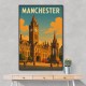 Manchester Travel Poster Wall Art