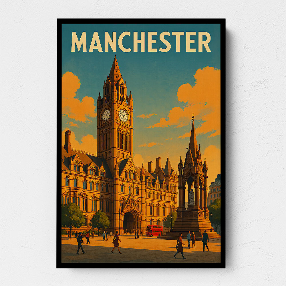 Manchester Travel Poster Wall Art