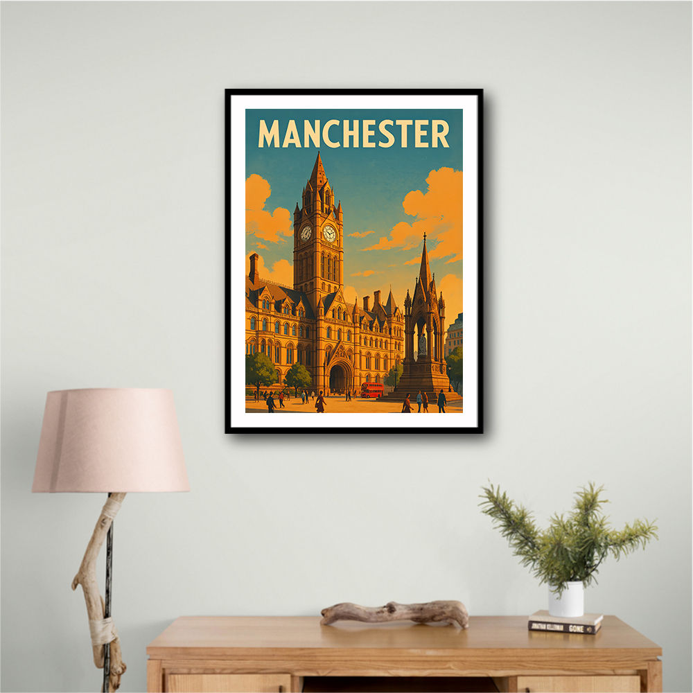 Manchester Travel Poster Wall Art