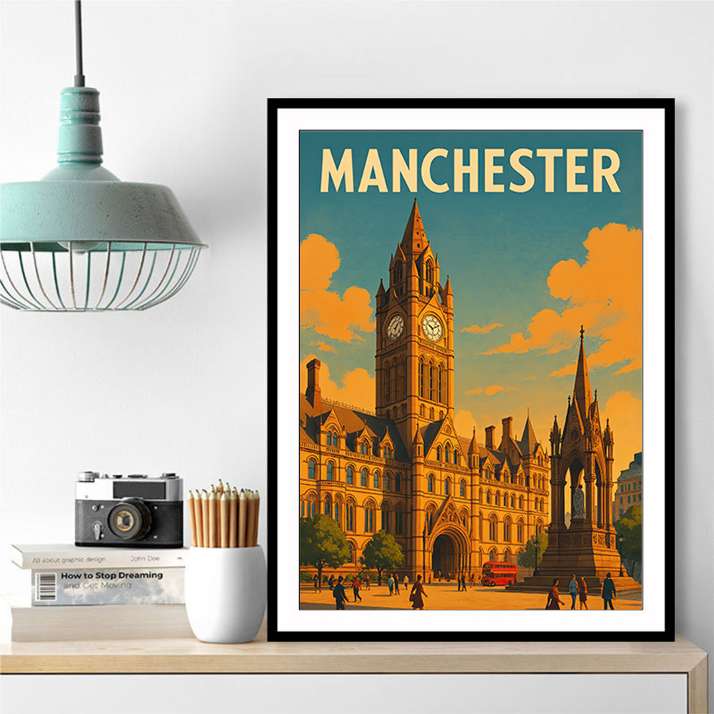 Manchester Travel Poster Wall Art