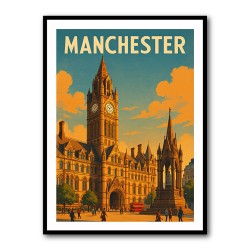 Manchester Travel Poster Wall Art