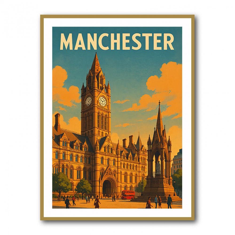 Manchester Travel Poster Wall Art