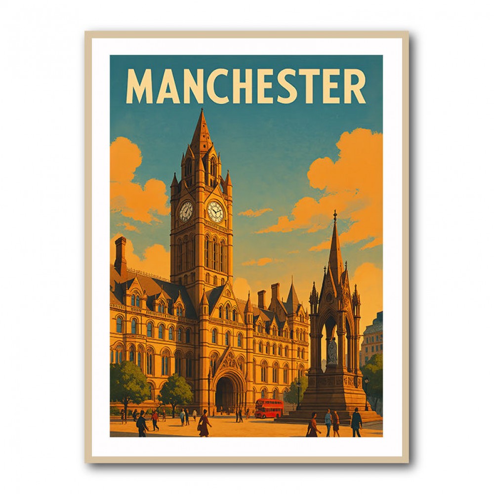 Manchester Travel Poster Wall Art