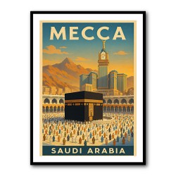 Mecca Saudi Arabia Travel Poster 1 Wall Art