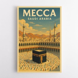 Mecca Saudi Arabia Travel Poster Wall Art