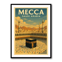 Mecca Saudi Arabia Travel Poster Wall Art
