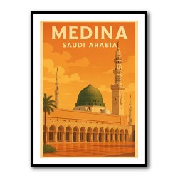 Medina Saudi Arabia Travel Poster Wall Art