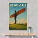 Newcastle Angel Of The North Travel Poster 1 Wall Art