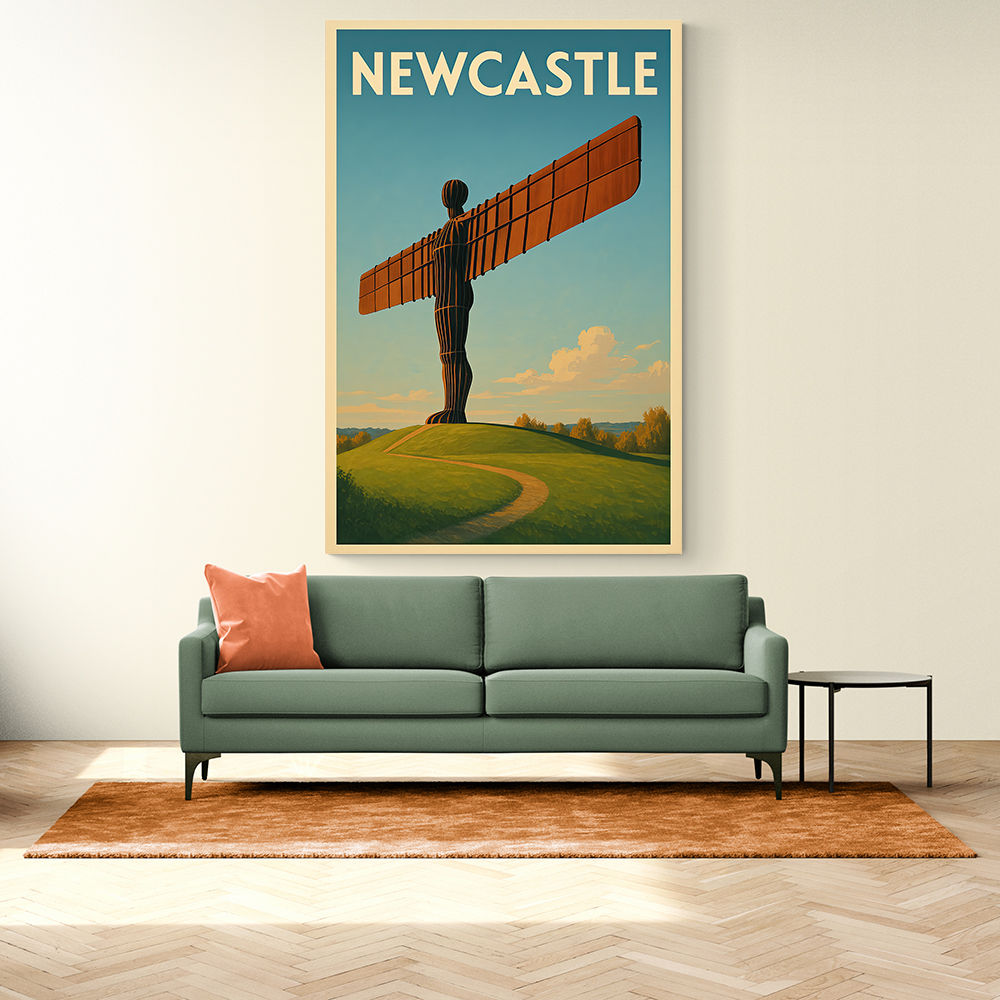 Newcastle Angel Of The North Travel Poster 1 Wall Art