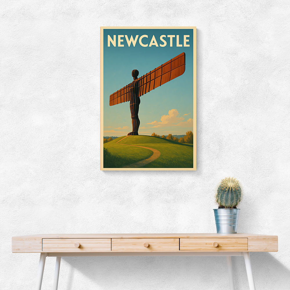 Newcastle Angel Of The North Travel Poster 1 Wall Art