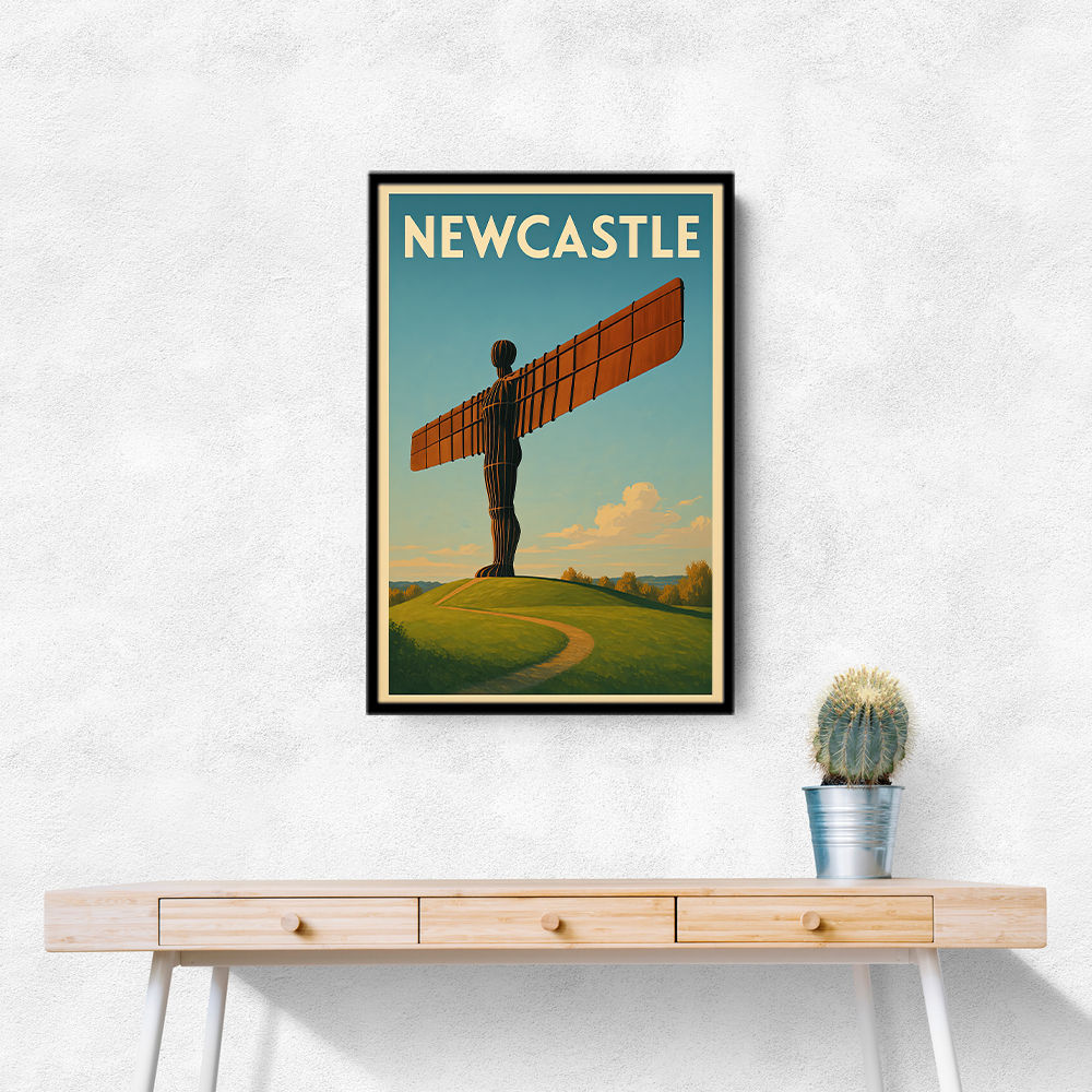 Newcastle Angel Of The North Travel Poster 1 Wall Art