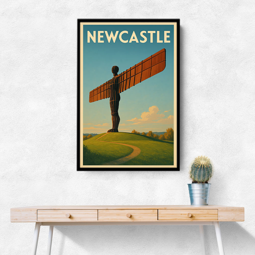 Newcastle Angel Of The North Travel Poster 1 Wall Art