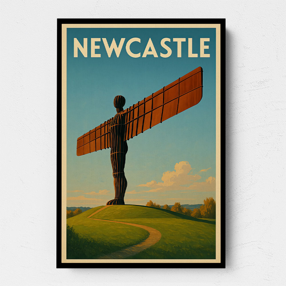 Newcastle Angel Of The North Travel Poster 1 Wall Art