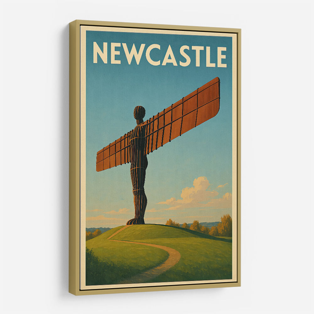 Newcastle Angel Of The North Travel Poster 1 Wall Art