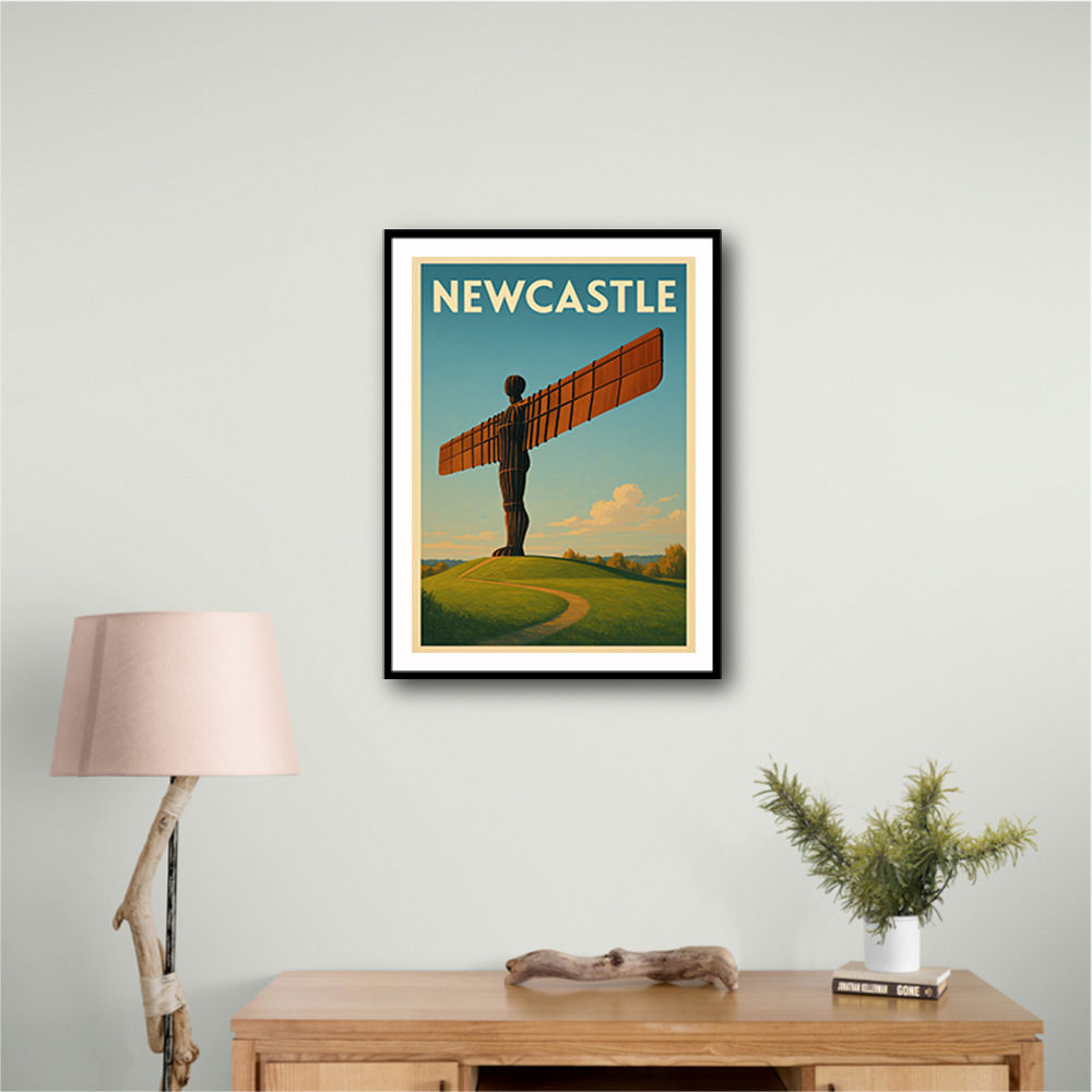 Newcastle Angel Of The North Travel Poster 1 Wall Art