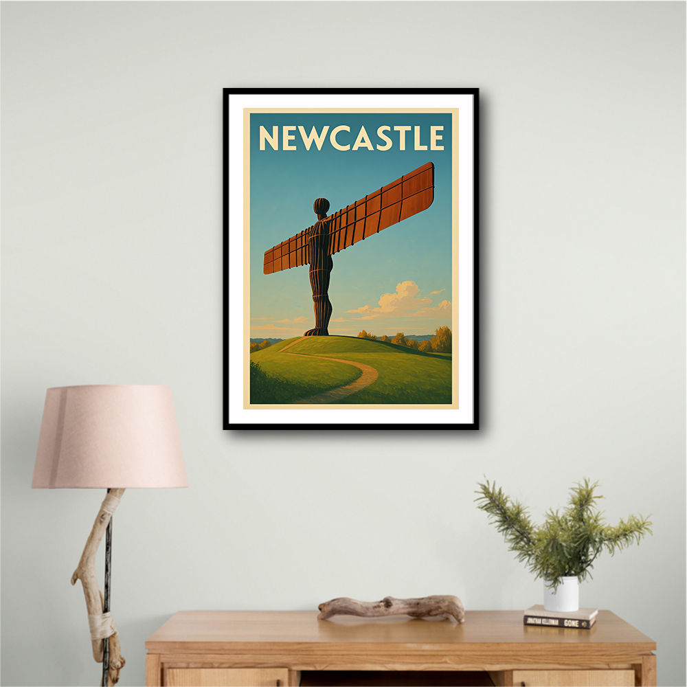 Newcastle Angel Of The North Travel Poster 1 Wall Art