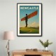 Newcastle Angel Of The North Travel Poster 1 Wall Art