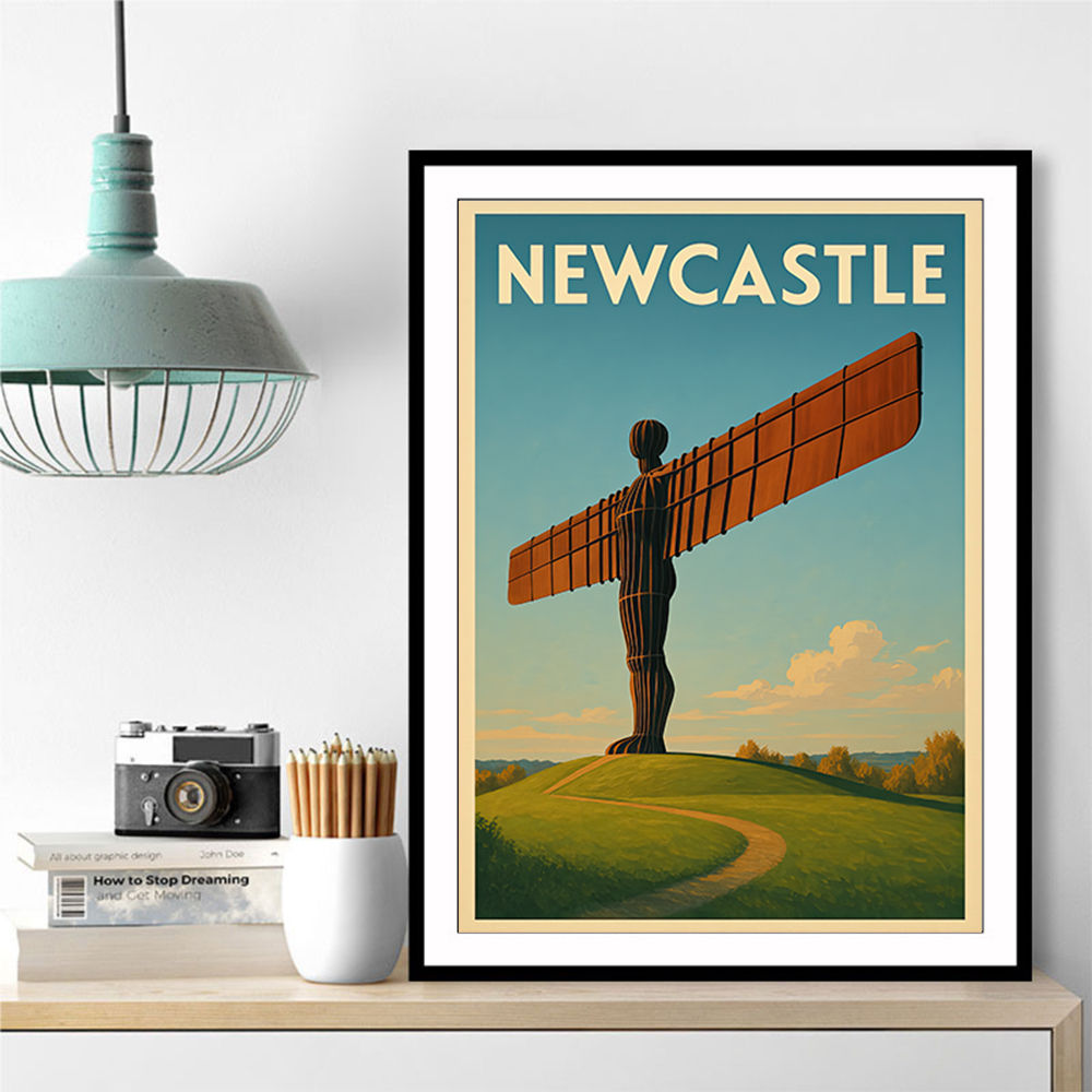 Newcastle Angel Of The North Travel Poster 1 Wall Art
