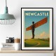 Newcastle Angel Of The North Travel Poster 1 Wall Art