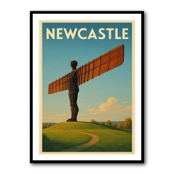 Newcastle Angel Of The North Travel Poster 1 Wall Art
