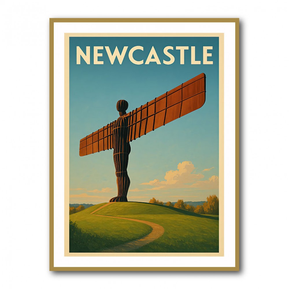 Newcastle Angel Of The North Travel Poster 1 Wall Art