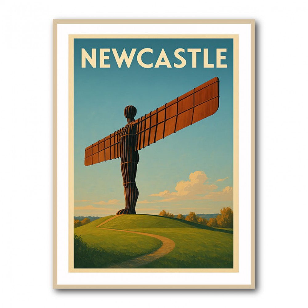 Newcastle Angel Of The North Travel Poster 1 Wall Art