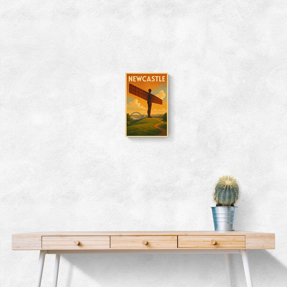 Newcastle Angel Of The North Travel Poster Wall Art