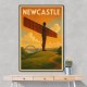 Newcastle Angel Of The North Travel Poster Wall Art