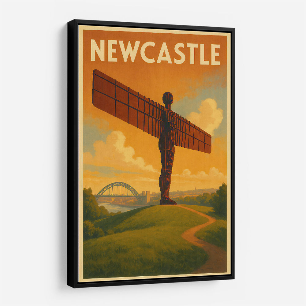Newcastle Angel Of The North Travel Poster Wall Art