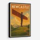 Newcastle Angel Of The North Travel Poster Wall Art