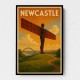 Newcastle Angel Of The North Travel Poster Wall Art