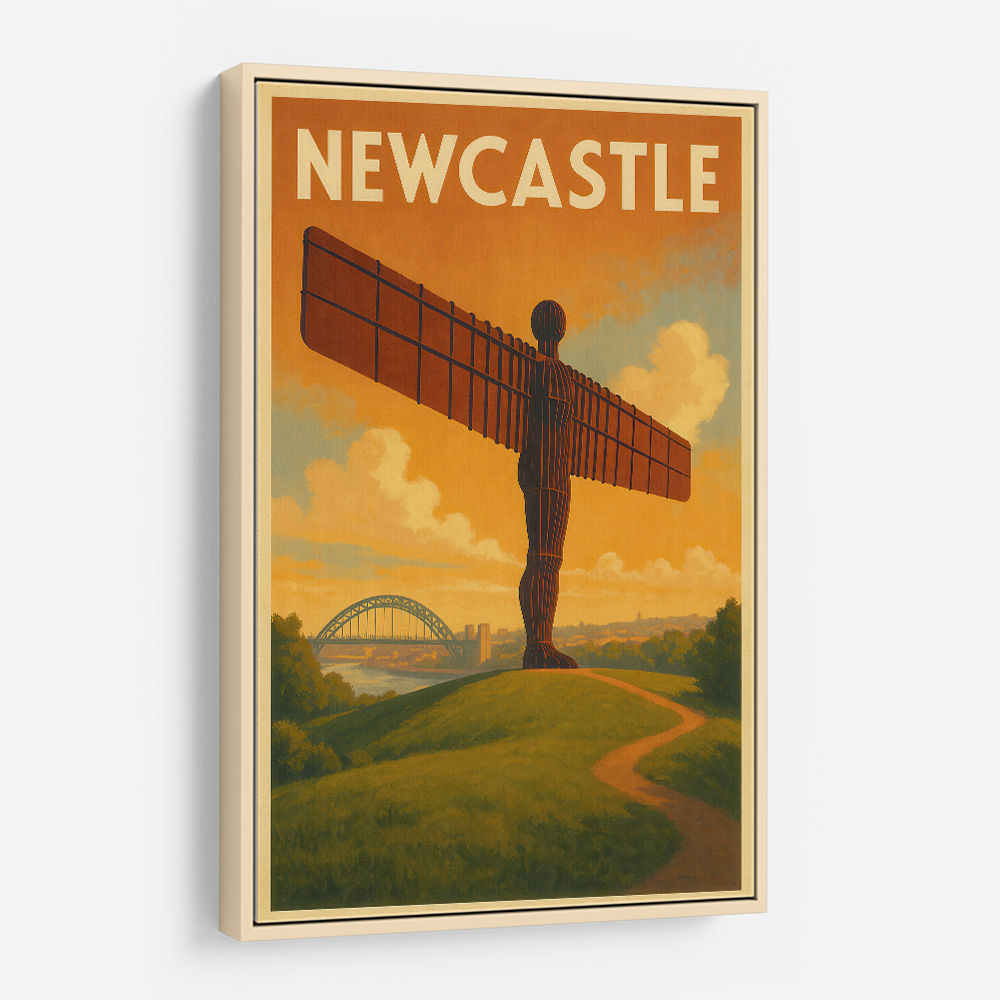 Newcastle Angel Of The North Travel Poster Wall Art