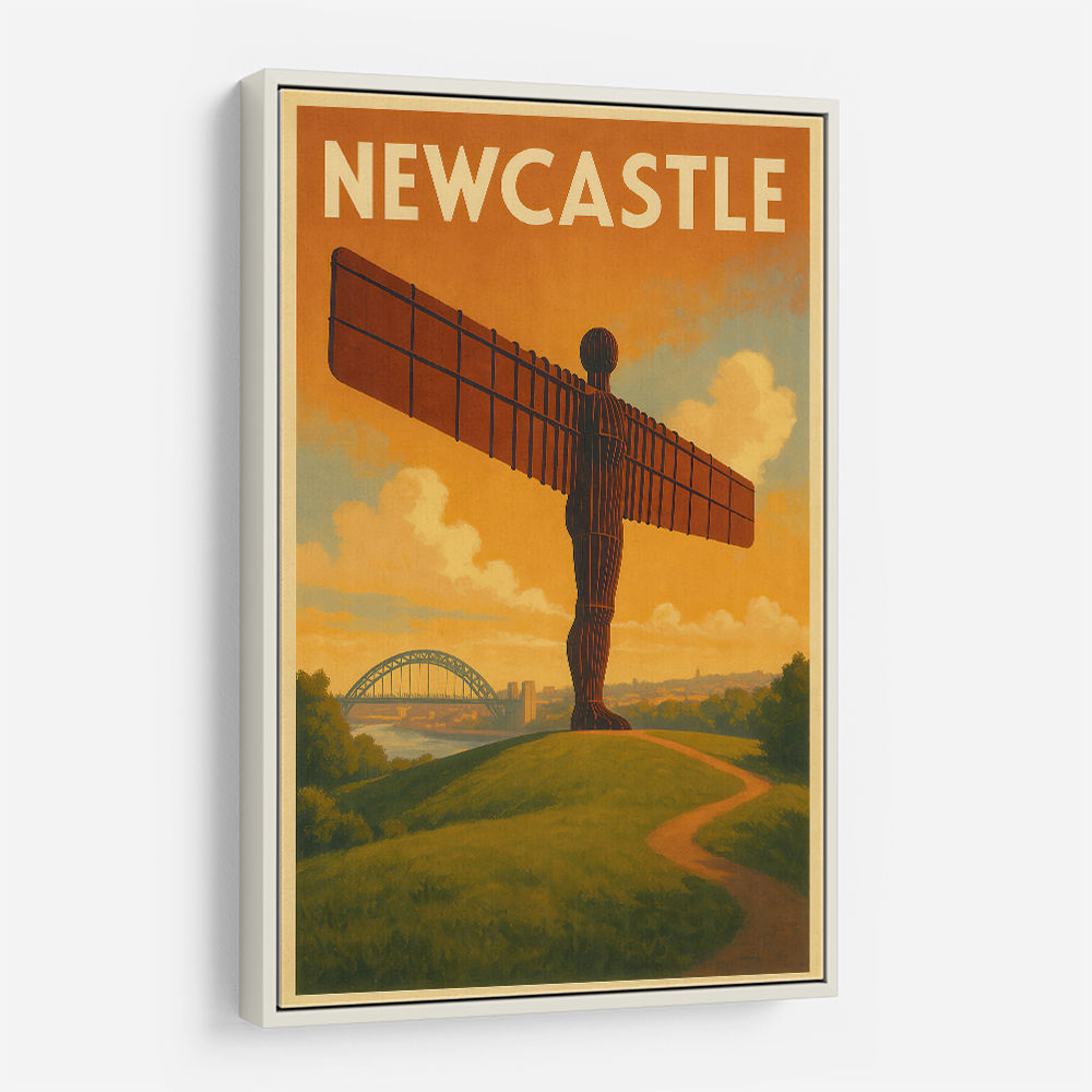 Newcastle Angel Of The North Travel Poster Wall Art