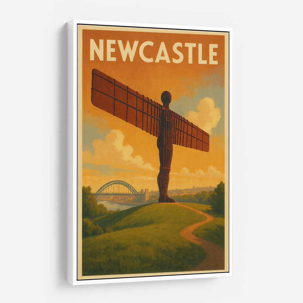 Newcastle Angel Of The North Travel Poster Wall Art