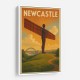 Newcastle Angel Of The North Travel Poster Wall Art