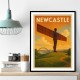 Newcastle Angel Of The North Travel Poster Wall Art