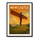 Newcastle Angel Of The North Travel Poster Wall Art