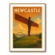 Newcastle Angel Of The North Travel Poster Wall Art