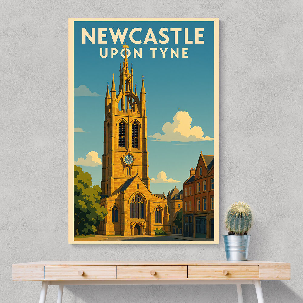 Newcastle Travel Poster 2 Wall Art