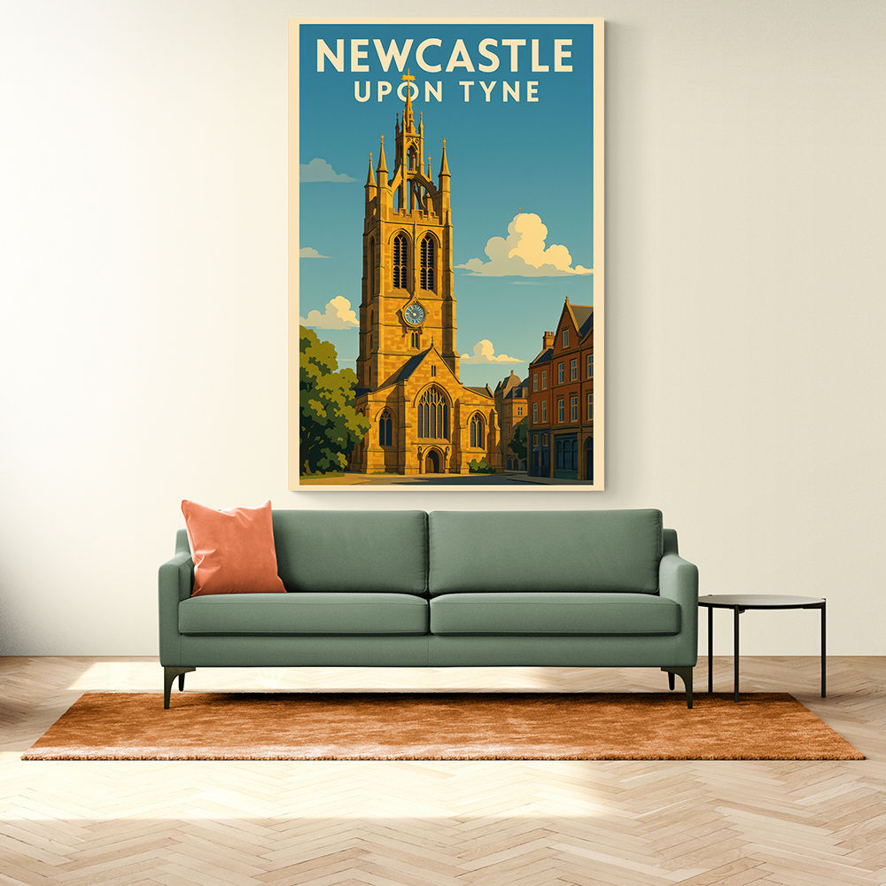 Newcastle Travel Poster 2 Wall Art